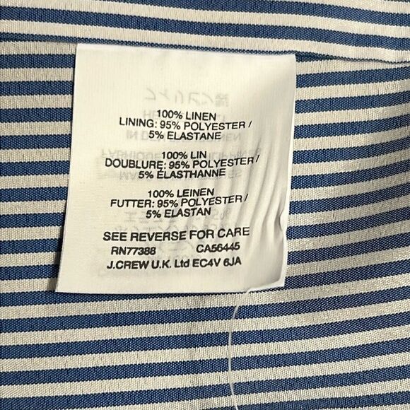 J. Crew Regent Blazer 100% Linen Size 6 Slate Gray - Picture 5 of 7
